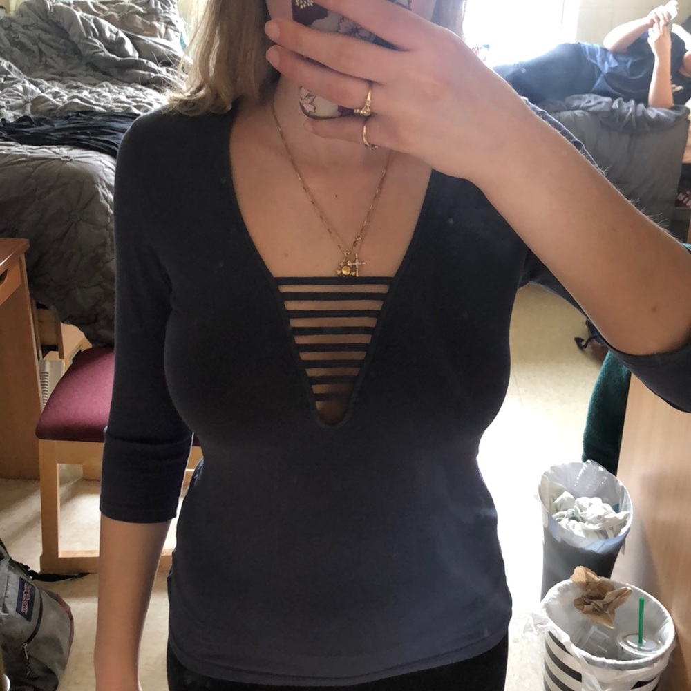 Blue express cut out top